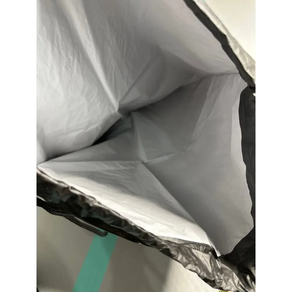 Under Armour Black Silver Logo Drawstring‎ Cinch Sack Gym Bag Backpack